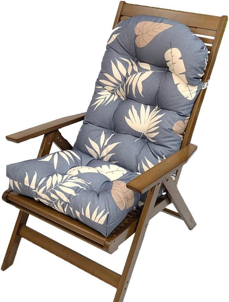 Indoor/Outdoor Rocking Chair Cushion Waterproof 43.319.7in-All Weather Patio&High Back Chair Cushions with Ties,Thicken Outdoor Garden Furniture Chair Pads Replacement (Leaf)