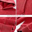 FAIABLE Womens Oversized Acid Wash Hoodie Unisex Heavyweight Cotton Hoodies Fleece Vintage Washed Sweatshirt Women Men (Red, M)