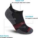 BERING Men's Athletic Running Ankle Socks Cushioned Heel Tab (6 Pairs)