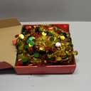 N&T NIETING Pop Up Christmas Tree with Lights, Collapsible Tinsel Xmas Tree Decorations, Pencil Christmas Tree Skinny Tree for Holiday Xmas Home Office Decor, 30 Balls, 5Ft, Gold Mix