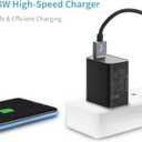 2 x 18W Fast USB Wall Charger, 2 Pack Quick Charge 3.0 Rapid Charging Block Compatible with Samsung Galaxy A42 A32 A31 A41 A51 A71 A71s A56 A55 A54 A53 A52 A26 A36 S26 5G Travel Plug Adapter