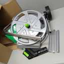 Garden Hose Reel Cart, Holds 75-150 Feet of 5/8-Inch Hose, Portable Hose Reel Cart With Wheels,Adjustable Handrail, Quick Hose Connector