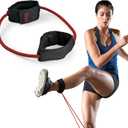 SPRI Xercuff Leg Resistance Band Exercise Cord with Non-Slip Padded Ankle Cuffs (All Bands Sold Separately) Portable for the Gym or At Home Workout Equipment