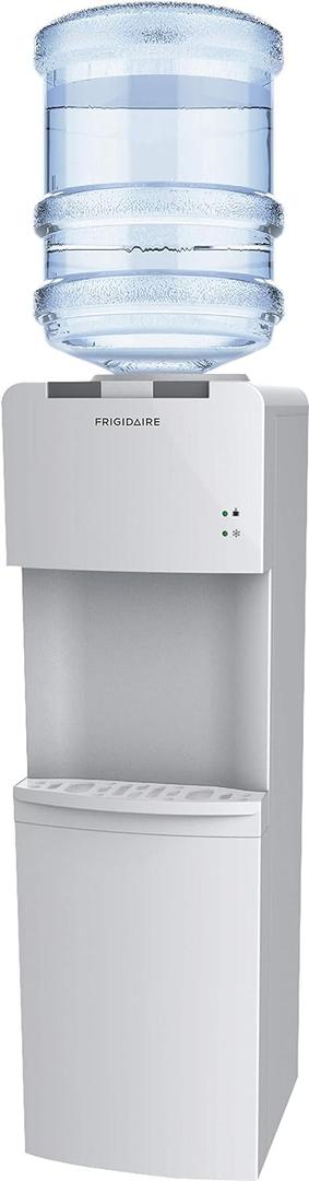 Frigidaire EFWC498, Top Load Hot & Cold Water Cooler Dispenser for Home, Garage, Dorm, RV & Cottage, 3 and 5 Gallon Bottles, 11" D x 11.5" W x 36" H, White