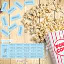 Kosiz 504 Sheets 25 Bid Raffle Ticket with Different Numbers Per Sheet Chinese Auction Tickets for Events Church Basket Auction Silent (Light Blue)