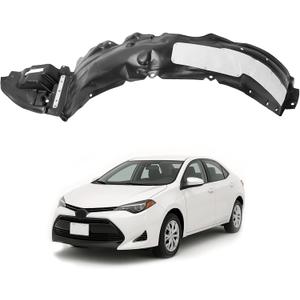 Front Left Fender Liner Panel Compatible with 2017-2019 Toyota Corolla, with Insulation Foam Replace for 5387602660 Driver Side Inner Wheel Liner Splash Shields Guard