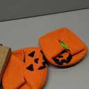 Zopeal 2 Pack Halloween Pumpkin Basket Trick or Treat Basket with LED String Lights & wooden ornaments Boo Spooky Small bags Jack O Lantern Bags for Girls Boys Kids Party Favor (Orange)