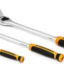 GEARWRENCH 3 Pc. 1/4", 3/8" & 1/2" Drive 90 Tooth Dual Material Locking Flex Head Ratchet Set - 81298T, Multi, One Size