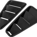 X AUTOHAUX 2pcs 1/4 Quarter Side Window Louvers Scoop Cover Vent Fit for Ford for Mustang 2005-2014