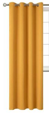 BGment Room Darkening Curtains 84 Inches Long - Grommet Thermal Insulated Drapes Window Treatment Curtains for Bedroom, 1 Panel, 52 x 84 Inch, Mustard Yellow