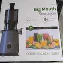 ECOSELF Cold Press Juicer, Juicer Machines with 4.35" Wide Mouth, Whole Fruit juicer, Masticating Juicer, Juice Extractor for Vegetable and Fruit, Black