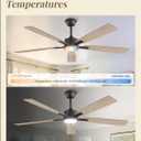 Fanbulous 60 Inch Ceiling Fans with Lights and Remote, Stepless Color Temperature Change & Dimmable 20W LED Ceiling Fan, 6 Speeds Reversible Quiet DC Motor for Bedroom, Living Room, Oil Bronze