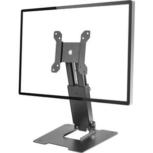 Folding Monitor Stand - Height Adjustable Vesa Monitor Stand, Tilt, Rotation Free Standing Low Profile Desk Mount for Single Monitor up to 28 inch Screens Upgrade WS-03T