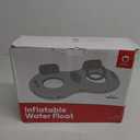 QPAU Inflatable Double River Tube, 2 Person 660lb Capacity, Puncture-Resistant 93" Sturdy Heavy Duty River Float, River Raft with Ergonomic Backrest, Cooler & Cup Holders for Family (Dark Blue)