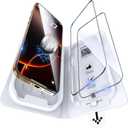 5 x 9H+ Glass for iPhone 16 Pro Screen Protector, Military Grade Shatterproof HD Tempered Glass, Bubble-Free, Case Friendly (One-Pull Installation) 2 Pack