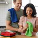 Kitchen Towels Set of 12 (15x25 Inch) Cotton Dish Towels, Super Absorbent & Soft Kitchen Hand Towel, Dish Towels, Tea Towels & Bar Towels for Kitchen Drying & Cleaning