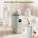 Portable Bottle Warmer for Travel, Rapid Heating Breast Milk & Formula Warmer with Battery Powered Temperature Control, Cordless Rechargeable Milk Warmer for On The Go Baby Feeding