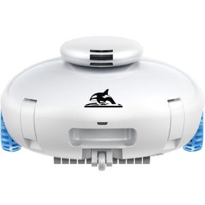 2025 Cordless Robotic Pool Vacuum, Pool Cleaner for Above Ground/Inground Pools - 7500mAh Battery, Lightweight, 140mins Runtime, Powerful Suction Pool Cleaner Vacuum for Flat-Bottom Swimming Pools (White)