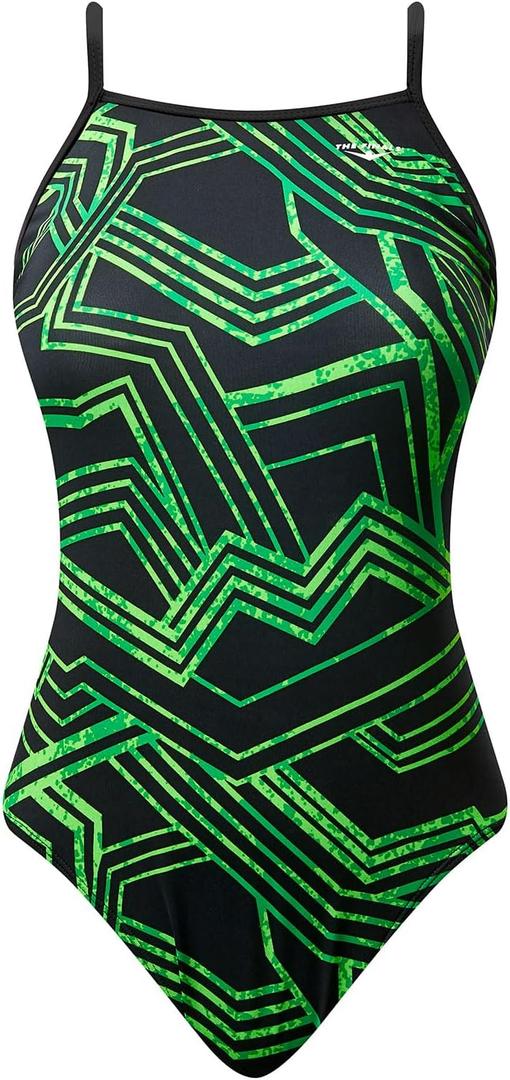 TYR Womens Xtra Life Lycra Fiber Butterfly Back Athletic One Piece Swimsuit (22, Green) TYR Womens Xtra Life Lycra Fiber Butterfly Back Athletic One Piece Swimsuit (22, Green)