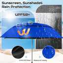 2 Pack 48.6" Double Canopy Chair Umbrella with Clamp, 360 Adjustable Beach Chair Umbrella with UPF50+ Sun Protection, Portable Bag, for Outdoor Use