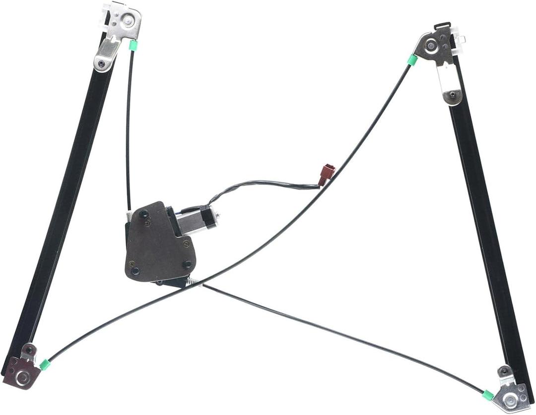 YHTAUTO Front Driver Side Power Window Regulator with 2-Pin Motor Assembly for Chrysler Town and Country & Dodge Caravan/Grand Caravan & Plymouth Voyager/Grand Voyager 1996-2000