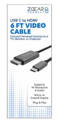 ZGear USB C to HDMI Video Cable