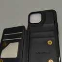 Vinich for iPhone 15 Wallet Case with Card Holder, RFID Blocking Credit Slots Kickstand Shockproof Phone Cover for Women Men, Black