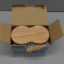 LessMo Salt and Pepper Grinder Set with Wooden Standing Tray, Refillable Pepper Mill Set - Brushed Stainless Steel - Short Glass Shakers with Adjustable Coarseness for Peppercorn, Salt or Spice Mills