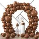 Voircoloria 90pack Brown Balloons Different Size 18/12/10/5 Inch Brown Balloon Garland Arch Kit for Graduation, Wedding, Birthday, Princess Theme Party, Valentine's Day Party Decorations