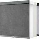AOSKY Cordless Blackout Roller Shades, 34.5" W x 72" H, Linen Grey | Cordless Free-Stop Design, Built-in Valance, Thermal Insulated Fabric, UV Protection for Home & Office