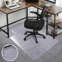 SALLOUS Chair Mat for Carpet, 36" x 48" Office Heavy Duty Chair Mat with Lip, Gaming Chair Mat for Carpeted Floors, Floor Protector Computer Desk Mat for Home Office (Clear, Extended Lip)