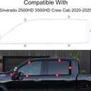Stainless Steel Window Trim Chrome Delete for Silverado 2500HD 3500HD Crew Cab 2020-2026 Black Window Trim Blackout Kit