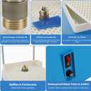 ANBULL Stained Glass Grinder Machine,Mini Portable Stained Grinder Glass Art Grinding Tool with 5/8" & 1" Grinder Bits (110V, 65W, Blue)