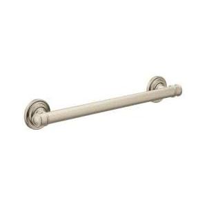Moen YG6412BN Bathroom Safety 12-Inch Stainless Steel Traditional Bathroom Grab Bar, Brushed Nickel