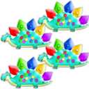 4PC Dinosaur Color Sorting Sensory Toys, Easter Basket Stuffers Montessori Travel Toys for Toddler Fine Motor Skill Learning Activities Quiet Calm Down Fidgets for Classroom for 3 4 5 Year Old Kid