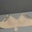 CINOON Womens Wireless Bras Push Up Bralette Supportive Everyday Bras Seamless Full Coverage Comfort T-Shirt Bra Beige, L