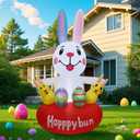 DR.DUDU 5 FT Easter Decorations Outdoor- Easter Inflatables Bunny with Eggs, Blow up Yard Decoration for Home Porch Lawn Garden, Outside Party Spring Holiday Decor