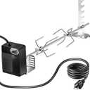 Dreyoo Universal Rotisserie Grill Kit, UL Certification Automatic Rotating BBQ Rotisserie with 120V 4W Motor, 28'' Spit Rod, 2 x 4 Forks, Complete Holders and Fixing Screw for Backyard Camping Grills