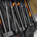 EchoSmile Collapsible Foldable Extended Wagon with 500Lbs Weight Capacity, 300L Folding Utility Wagon Cart with Big All-Terrain Wheels for Beach,Sport,Garden&Grocery (Black&Orange)