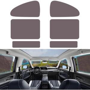 ZATOOTO Car Window Shade, Static Cling Sunshade Removable Tint for Car Front Windshield & Side Window All-round UV Protection, Block 99% Sun Glare| W-indow Roll Down Shade Stay On | Cuttable Reuseable (semi-transparent)