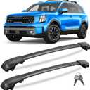 KINGGERI 220lbs Lockable Roof Rack Cross Bars Compatible with Kia Telluride X-PRO X-LINE 2023 2024 2025 with Raised Side Rails, Heavy Duty Aluminum Roof Rails Crossbars Luggage Accessories