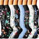CHARMKING Compression Socks for Women & Men Circulation (7 Pairs) 15-20 mmHg is Best Support for Athletic Running,Hiking
