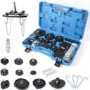Brake Master Cylinder Bleeder Kit 12Pcs Brake Bleeder Adapter with Japanese Quick Connector Master Cylinder Adapter Set Brake Pressure Bleeder Adapter Kit Fit for Toyota/Ford Master Cylinder Adapter