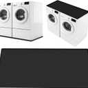 Large Washing Machine Drain Pan Silicone Mat, 54" X27.5" Non-Slip Waterproof Washing Machine Tray, Washer Drip Pan Under Dryer and Washer, Anti-Vibration, Floor Leak Protector for Laundry Room-Black