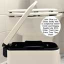Homie Soft Close, Slim Trash Can 6 Liter / 1.6 Gallon with Anti - Bag Slip Liner and Lid, Use as Mini Garbage Basket, Slim Dust Bin, or Decor in Bathroom, Restroom, Kitchen, or Bedroom (Matte White)