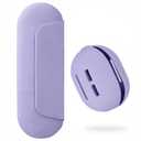 AGIKET 2 IN 1 Silicone Makeup Brush Holder with Beauty Make Up Sponge Holder Case：Soft Portable Cosmetic Face Brushes Holder with Upgrade Anti-Fall Out Magnetic Closure - Purple