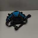 PHOEPET No Pull Dog Harness Medium Reflective Front Clip Puppy Vest with Handle,Adjustable 2 Metal Leash Attachment Hooks(M, Blue)