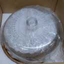 Bellsal Acacia Wood Cake Stand with Lid - 12in Round Cake Holder, 2-in-1 Dessert Table Display Set & Charcuterie Board for Cheese, Chips & Dips, Nachos, Fruit Platter, Large Acrylic Cake Dome Cover