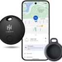 HH-Tech Bluetooth Smart Tag (1 Tag +1 Protector) For Android Devices Compatible with Google Find My, Air Tracker Tag, Item Finder, Easily Track Your Wallet, Bag, Suitcase, and More (Android ONLY)