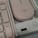 Logitech MK470 Slim Wireless Keyboard and Mouse Combo - Modern Compact Layout, Ultra Quiet, 2.4 GHz USB Receiver, Plug n' Play Connectivity, Compatible with Windows - Rose